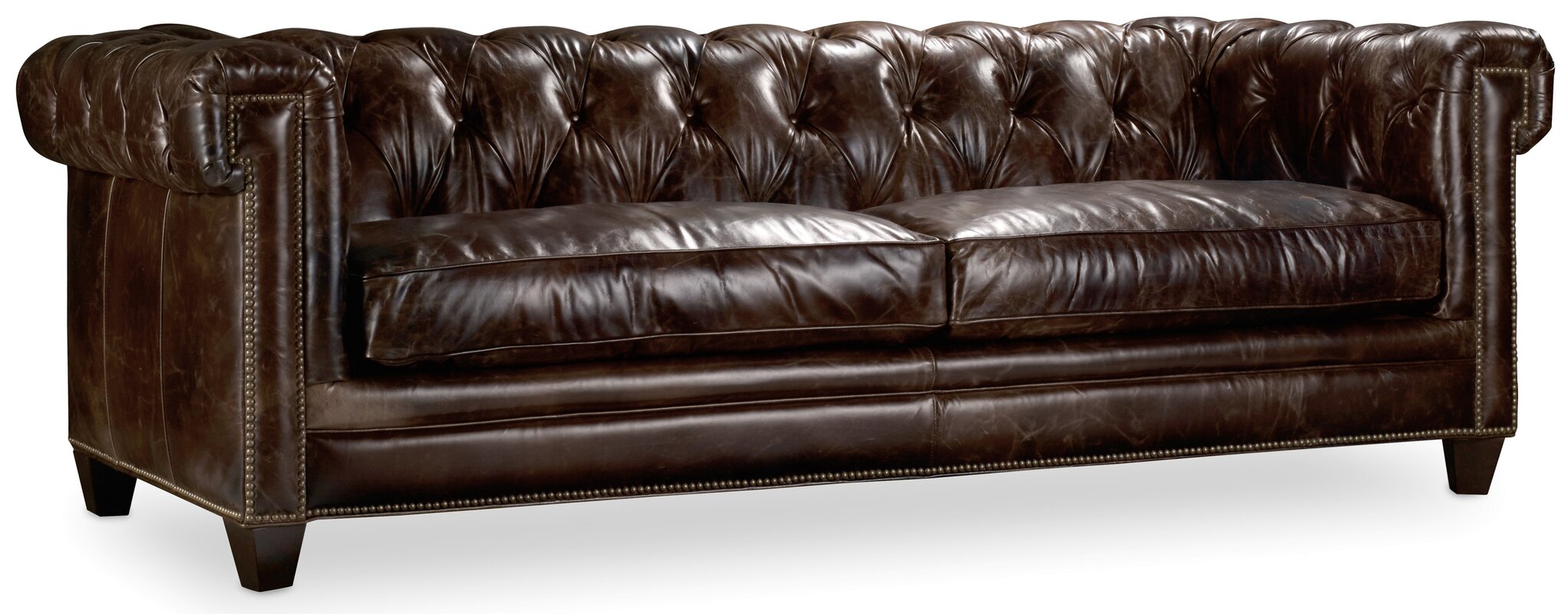 imperial regal stationary leather chesterfield sofa